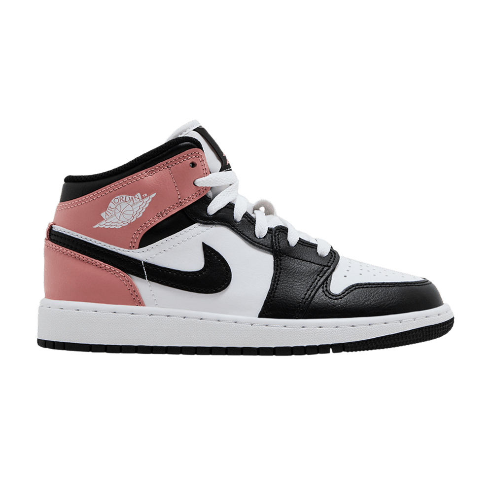 Jordan 1 Mid White Rust Pink Black (GS)