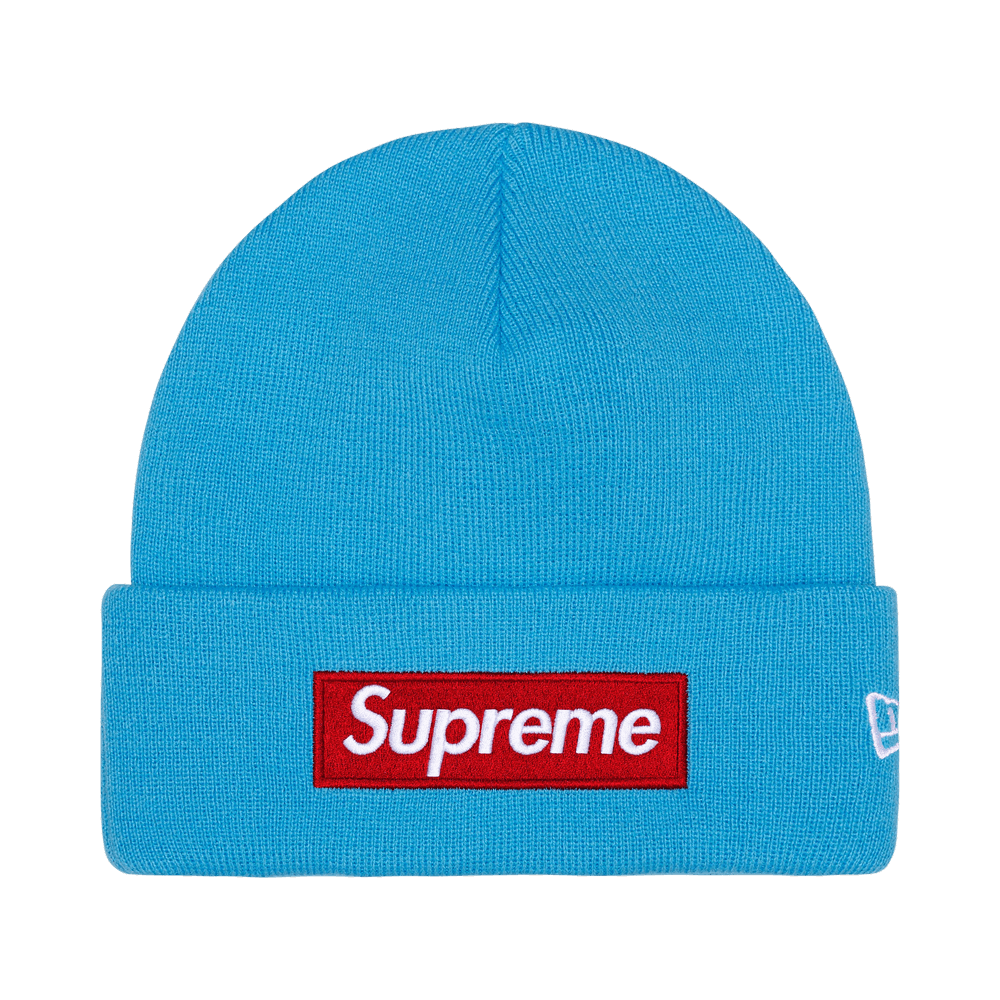 Supreme New Era Box Logo Beanie 'Cyan'