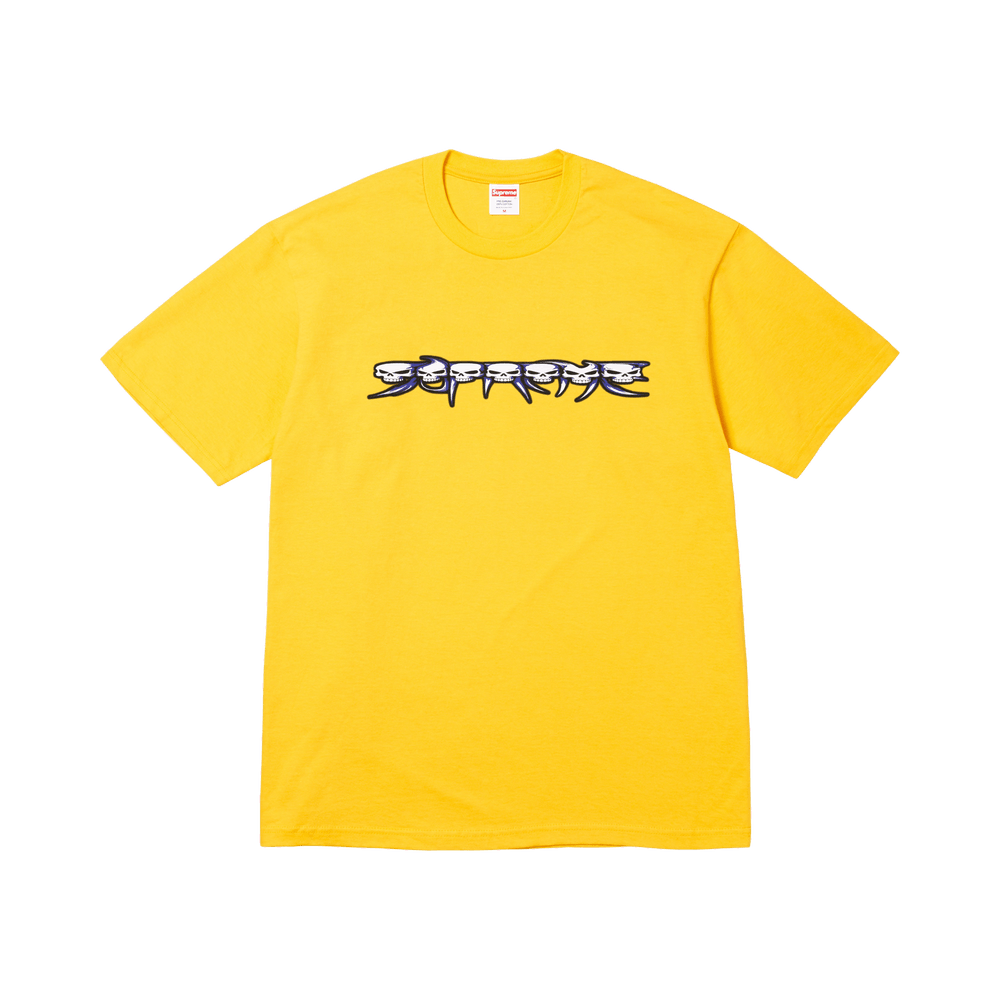 Supreme Skulls Spellout Tee 'Yellow'