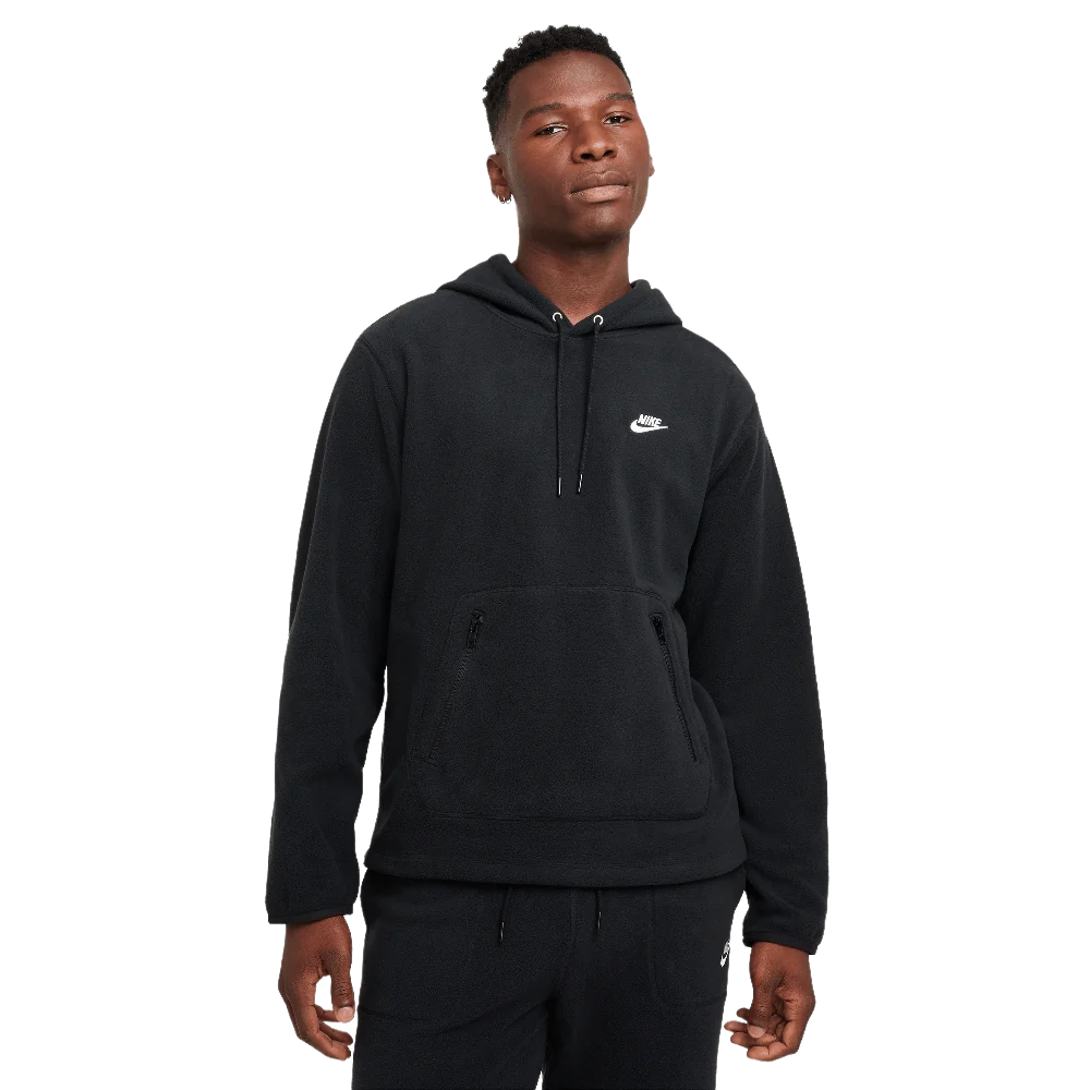 Nike Club Men's Winterized Pullover Hoodie Black/White