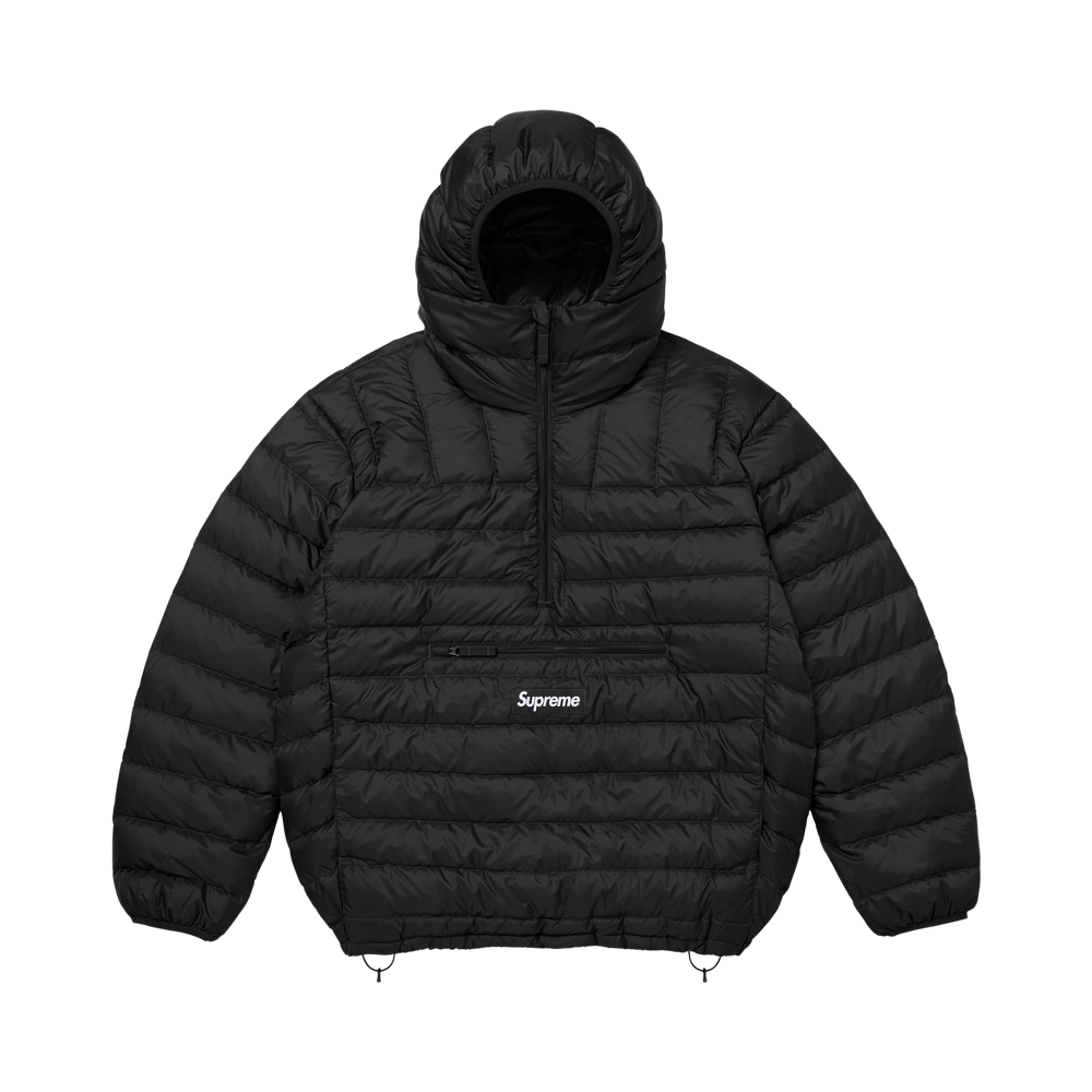 Supreme Micro Down Half Zip Hooded Pullover 'Black'