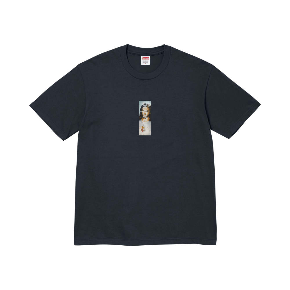 Supreme Prayer Card Box Logo Tee 'Navy'