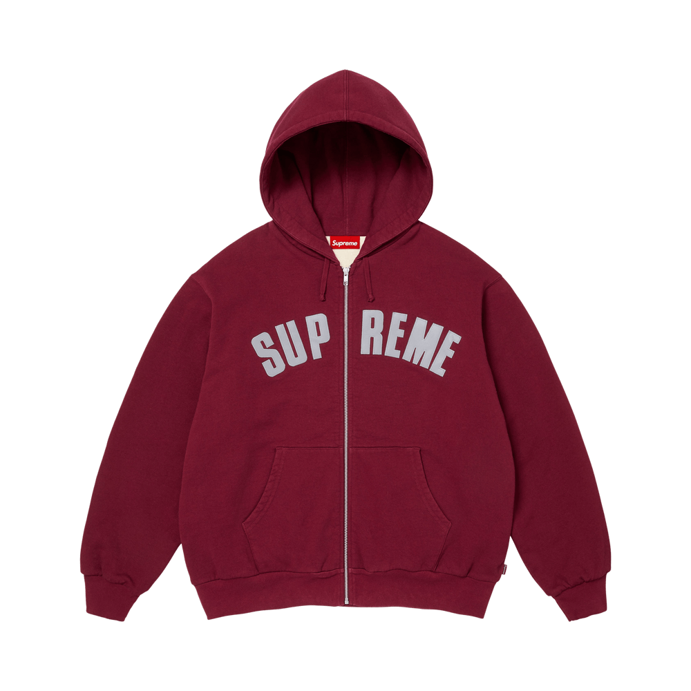 Supreme Arc Thermal Lined Zip Up Hooded Sweatshirt 'Cardinal'