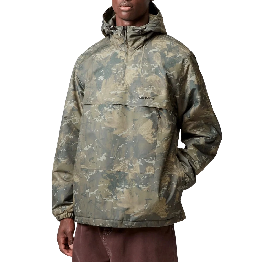 Carhartt WIP Windbreaker Pullover (Winter) - Camo Combi, Green / Black