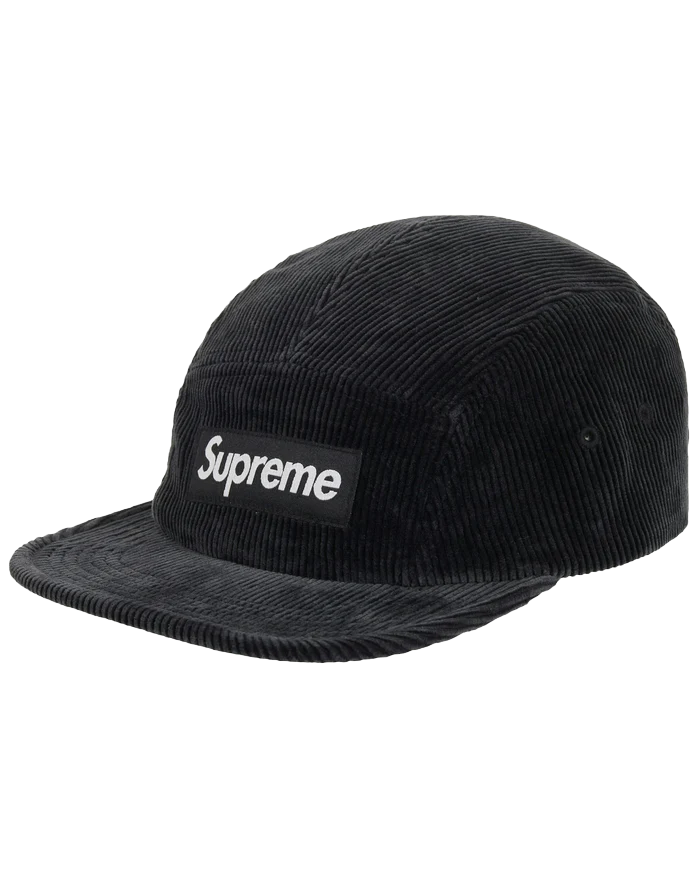 Supreme Corduroy Camp Cap (SS25) Black