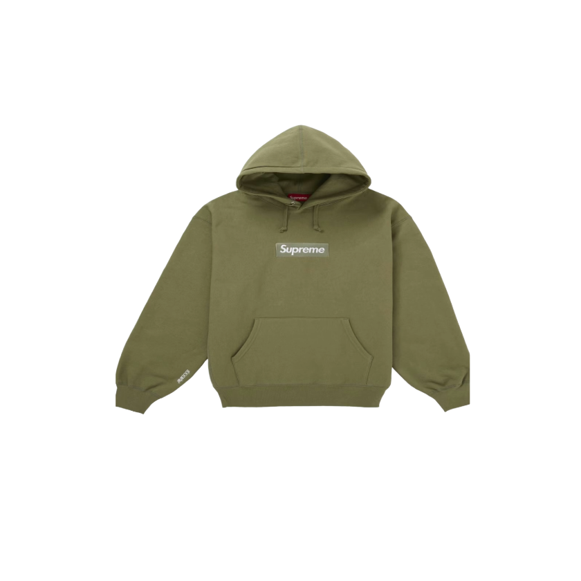 Supreme Box Logo Hooded Sweatshirt (FW25) Light Olive