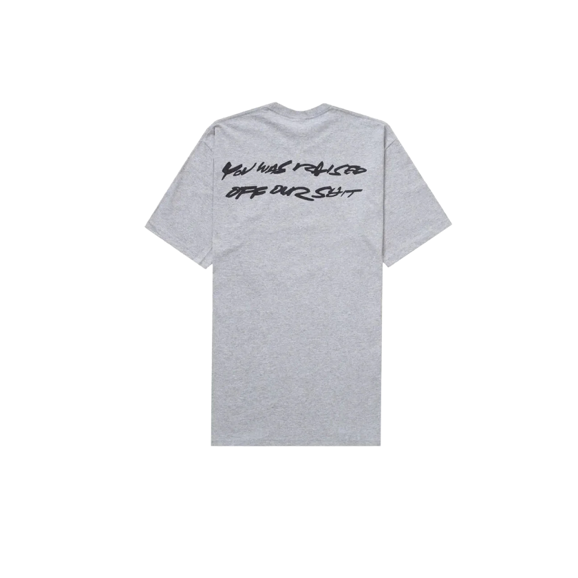 Supreme Futura Box Logo Tee Heather Grey