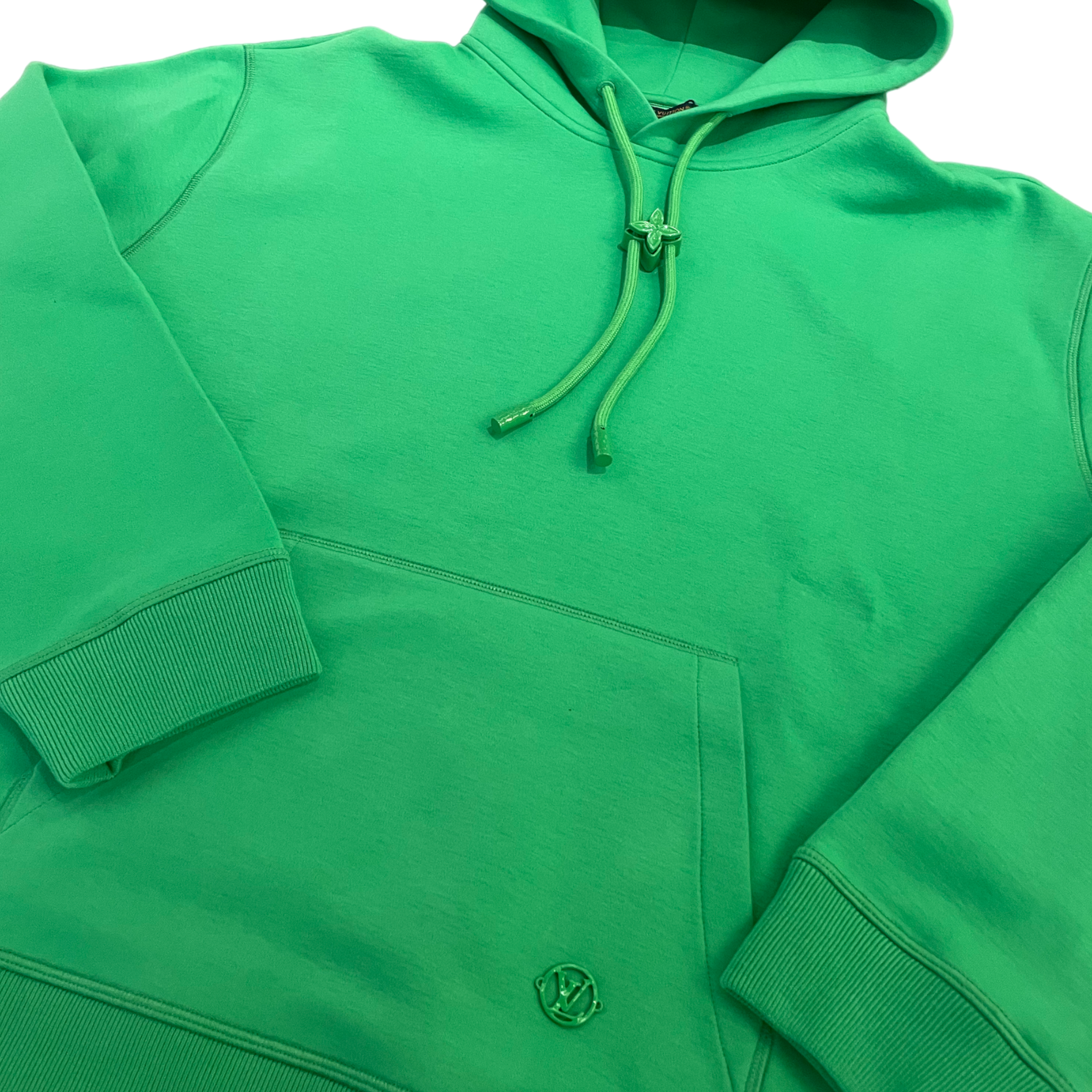 Louis Vuitton Monogram Flower Stopper Cotton Hoodie Opal Green