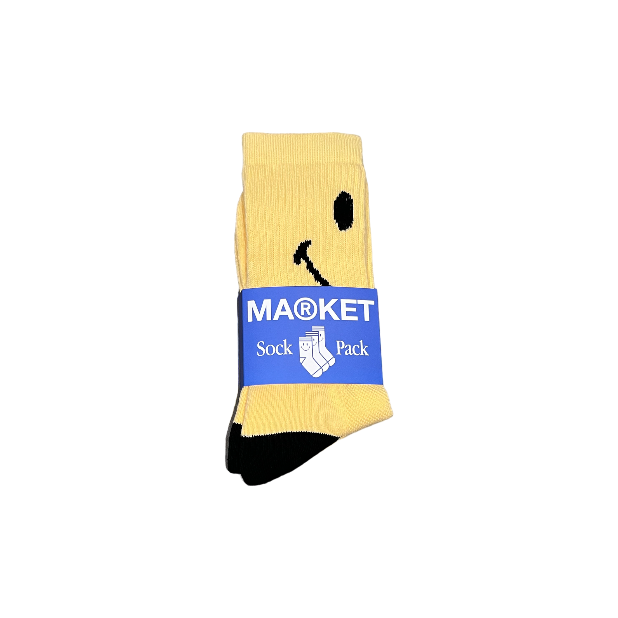 MARKET Smiley Oversized Socks Yellow