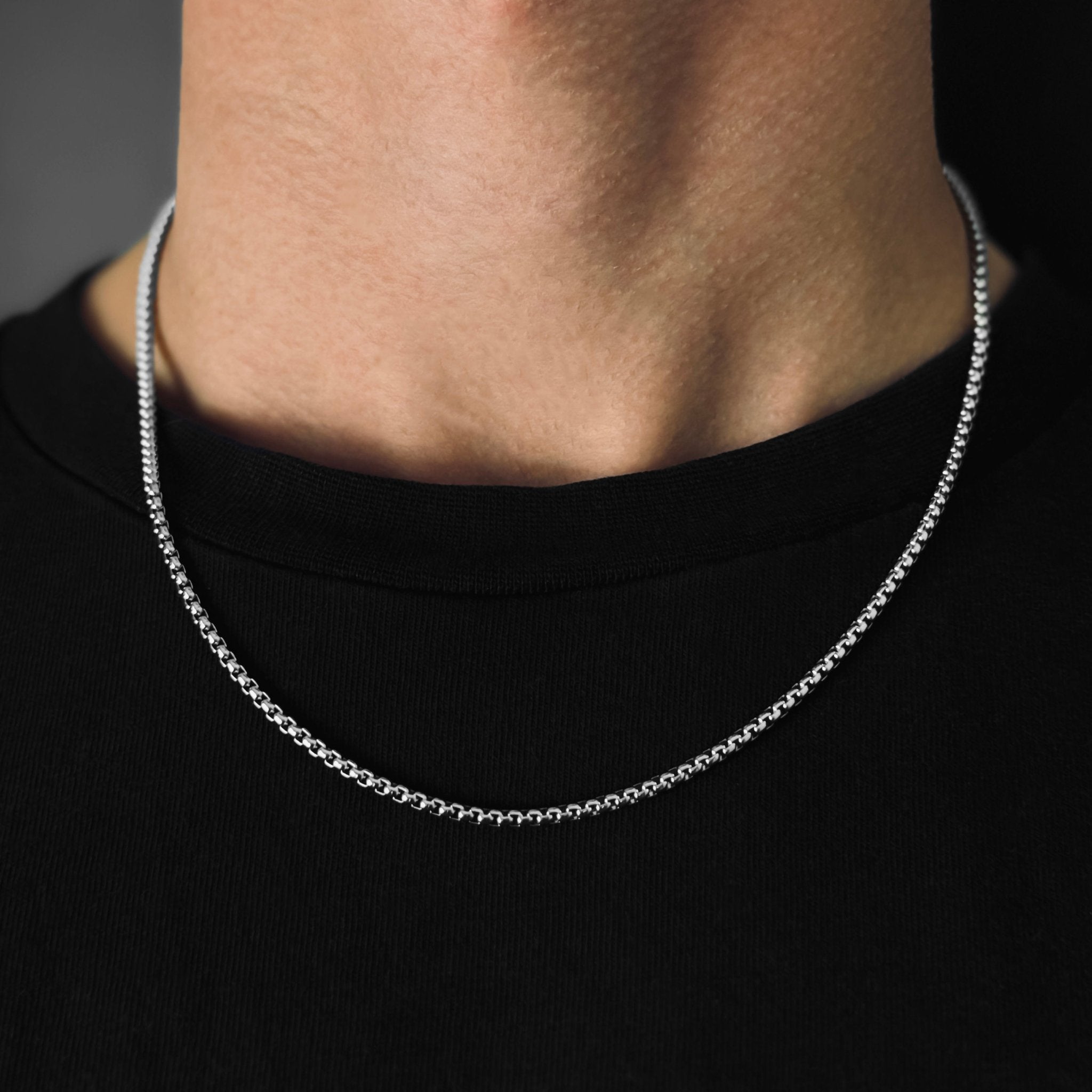 Box Kette - Silber (2,5mm) - Basic Ketten - 50cm / 20'' - JVillion®