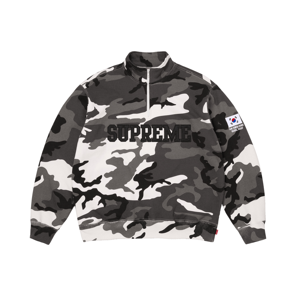 Supreme Shop Flag Half Zip Pullover 'Snow Camo Seoul'