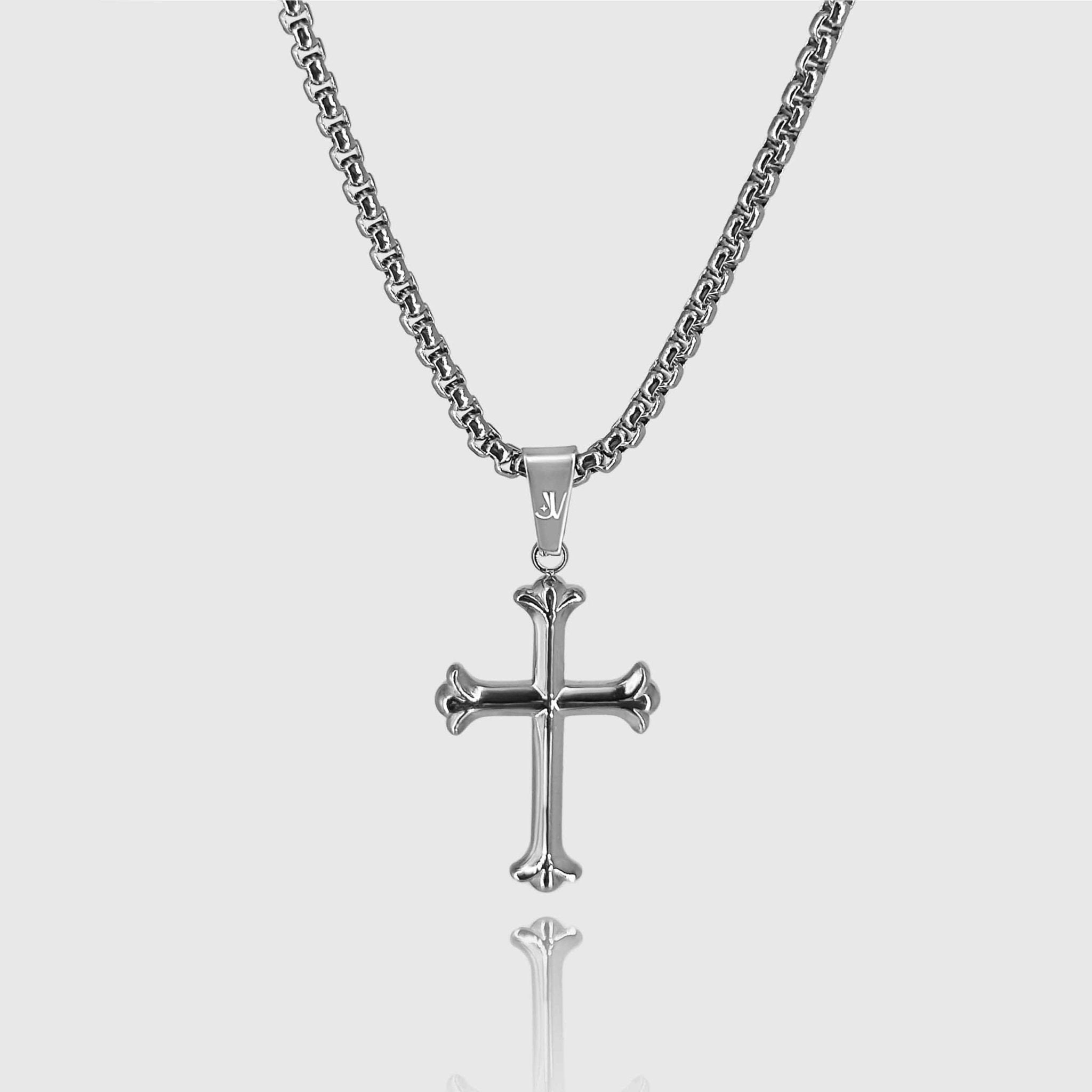 Cross Box Kette - Silber (2,5mm) - Ketten mit Anhänger - 50cm / 20'' - JVillion®