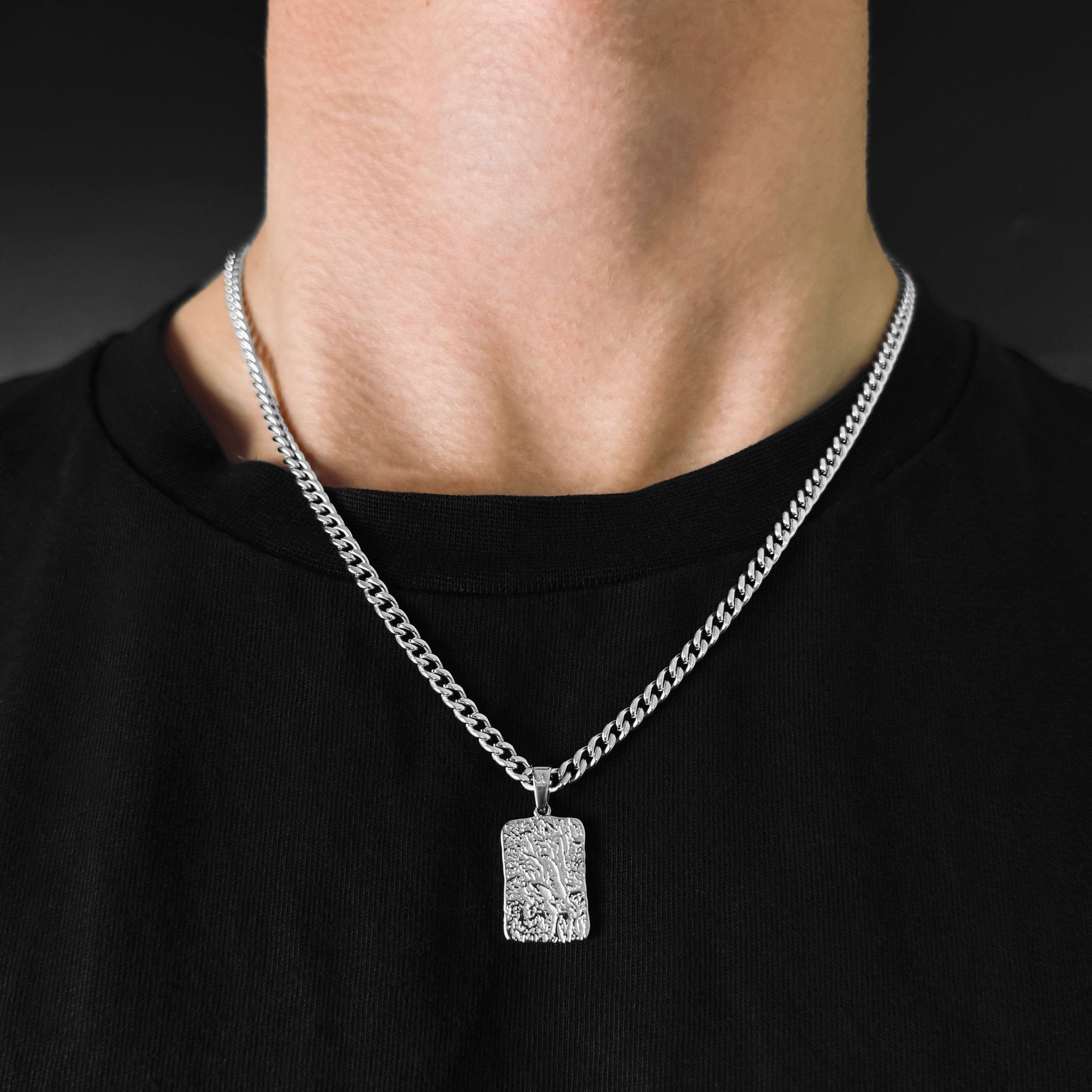 Lava Cuban Kette - Silber (4mm) - Ketten mit Anhänger - 50cm / 20'' - JVillion®