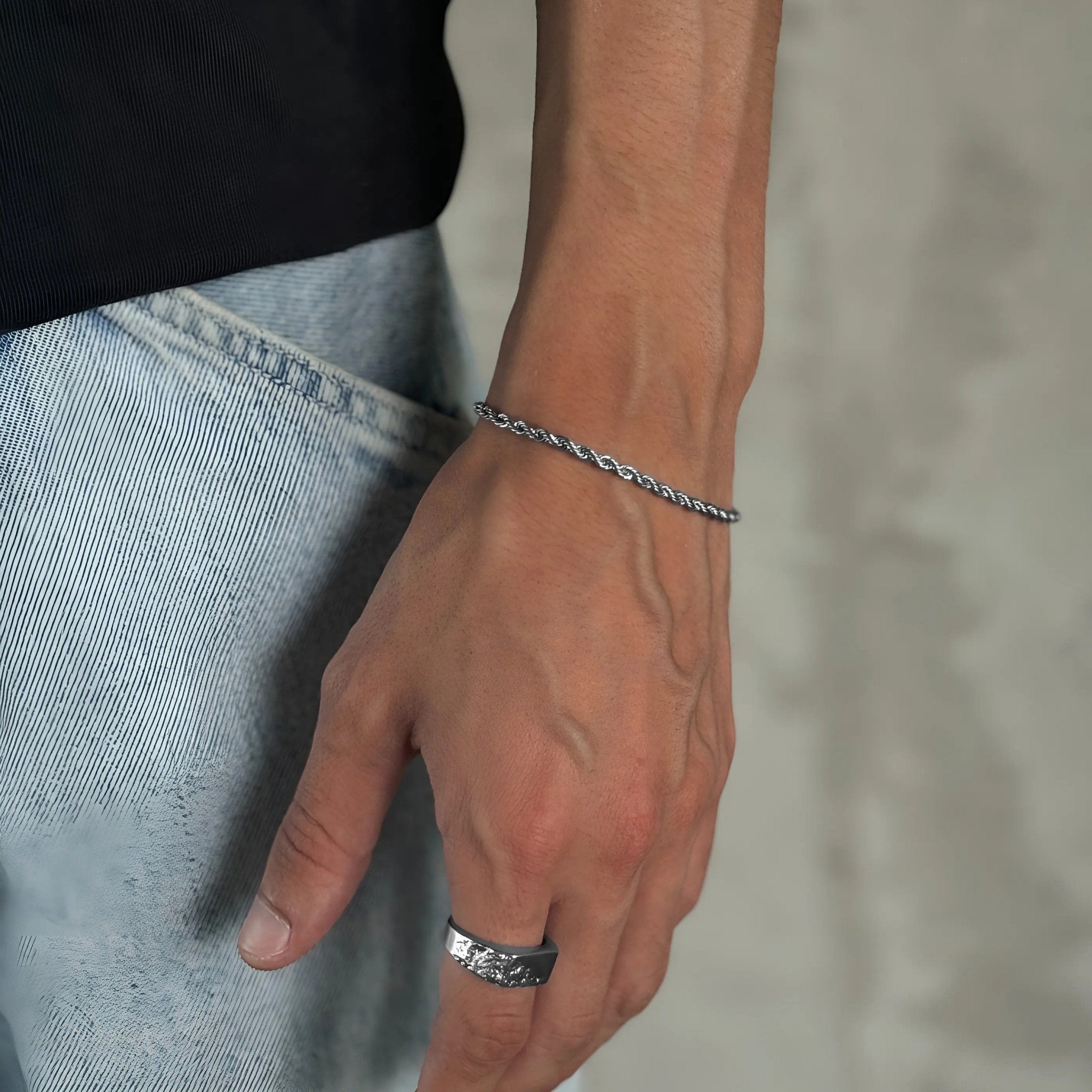 Rope Armband - Silber (3mm) - Armbänder - 18cm - JVillion®