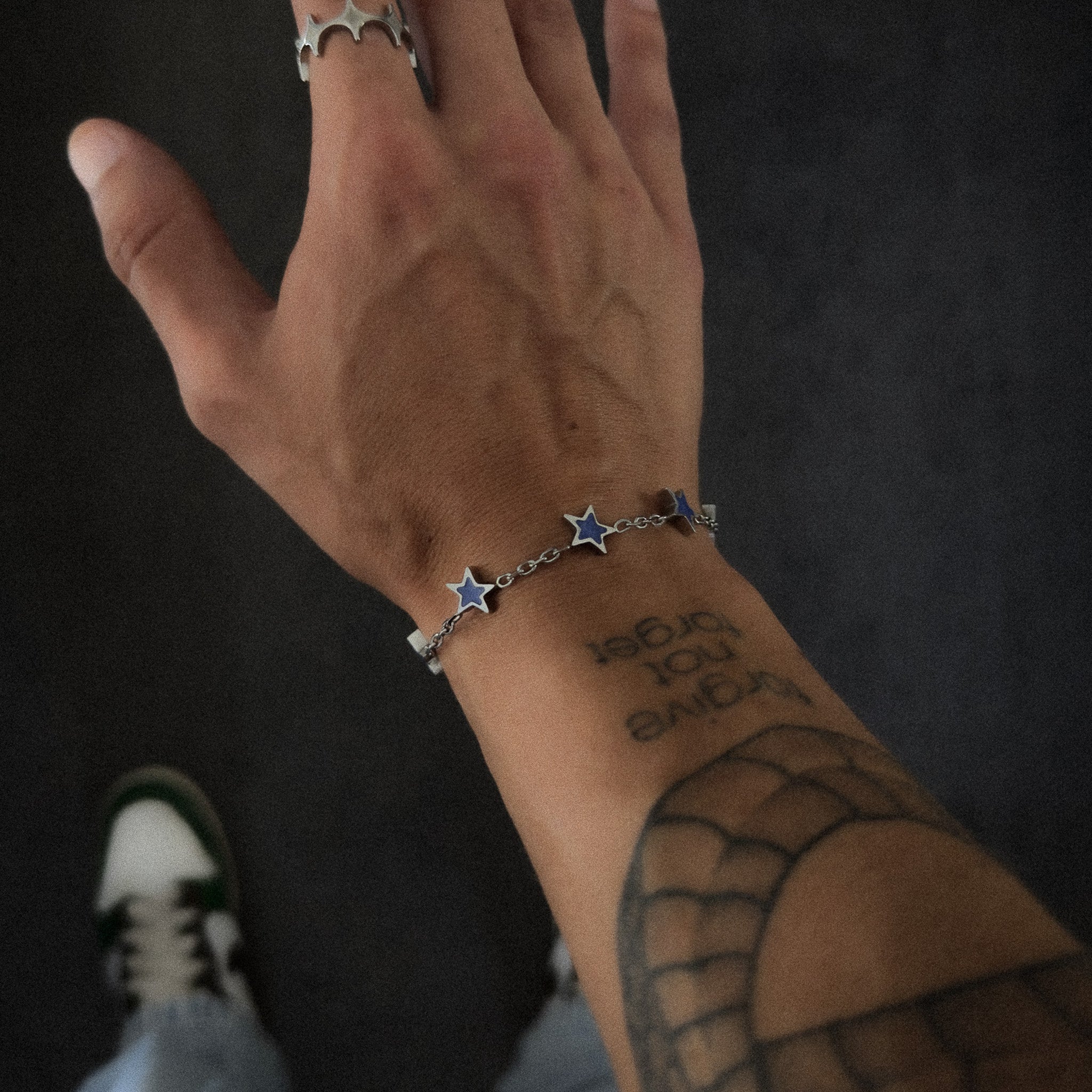 Grüner Onyx Stern Armband für Herren – stilvolles Edelstahlarmband mit edlem Stein-Akzent