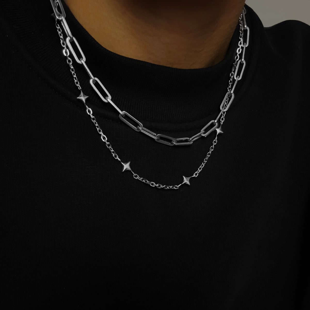 Silber star Anhänger Kette for women – trendy minimalist celestial Halskette.