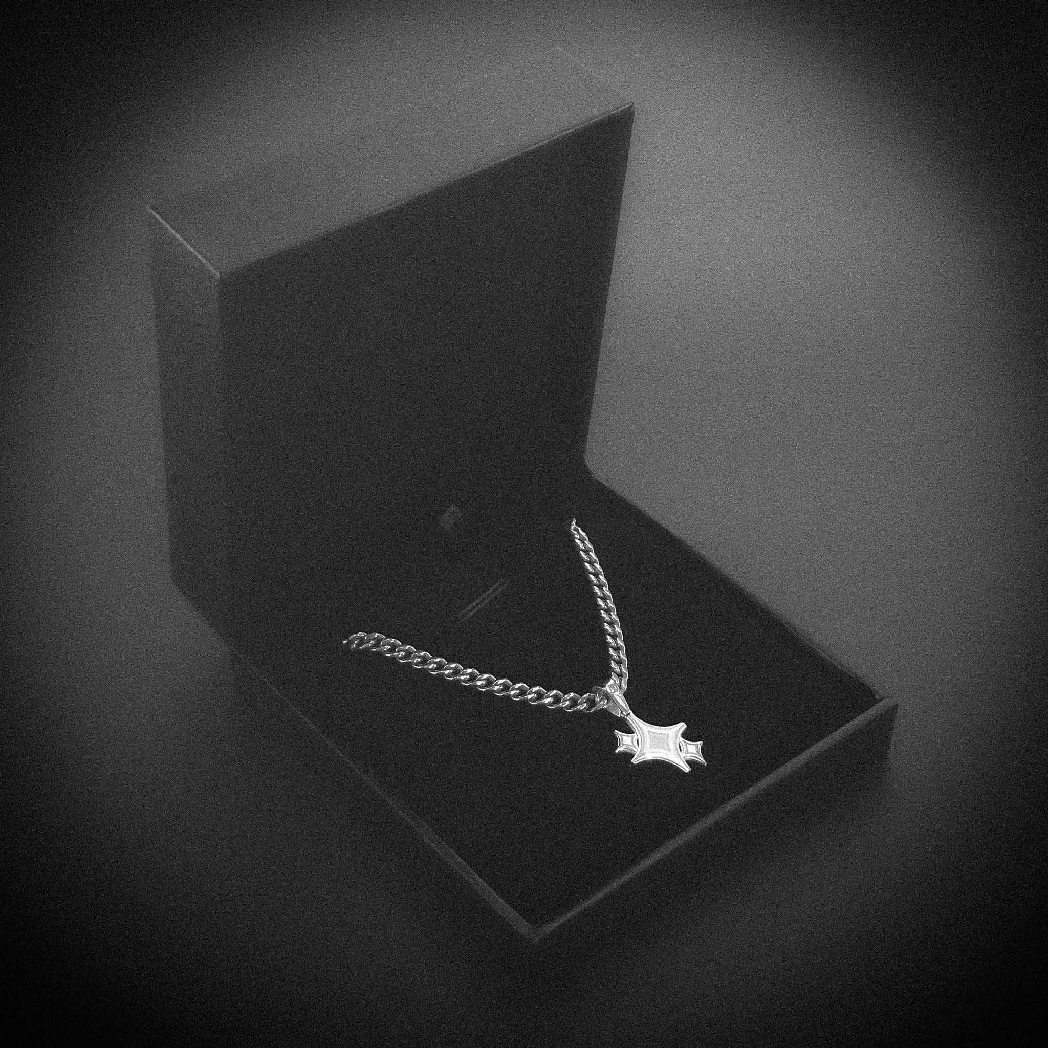 Modern Star Cuban Kette Halskette 4mm Stainless Steel Showcase