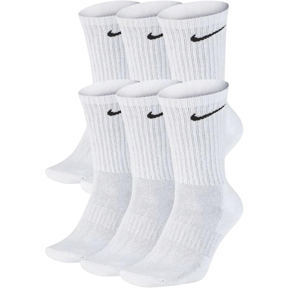 Nike Socks - Everyday Lightweight Crew White 6-PACK