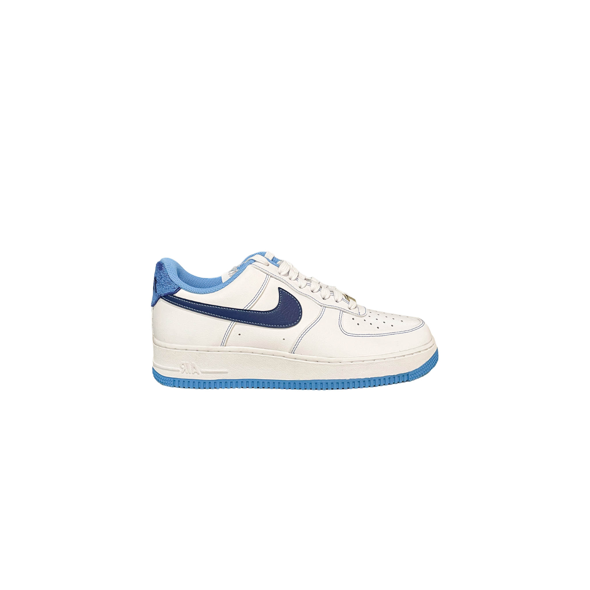 Nike Air Force 1 Low First Use White University Blue SAMPLE (Replacement Box branded)