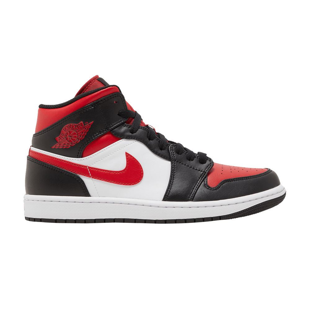 Jordan 1 Mid White Black Red (2022)