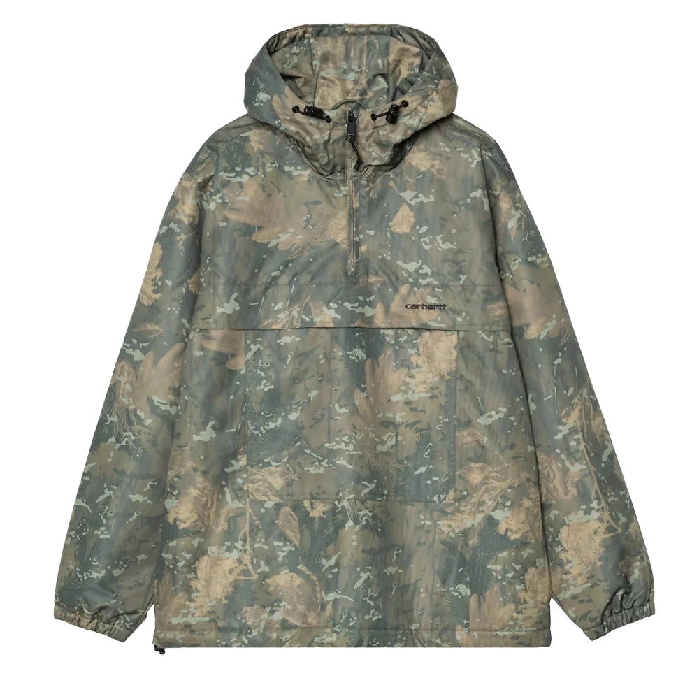 Carhartt WIP Windbreaker Pullover (Winter) - Camo Combi, Green / Black