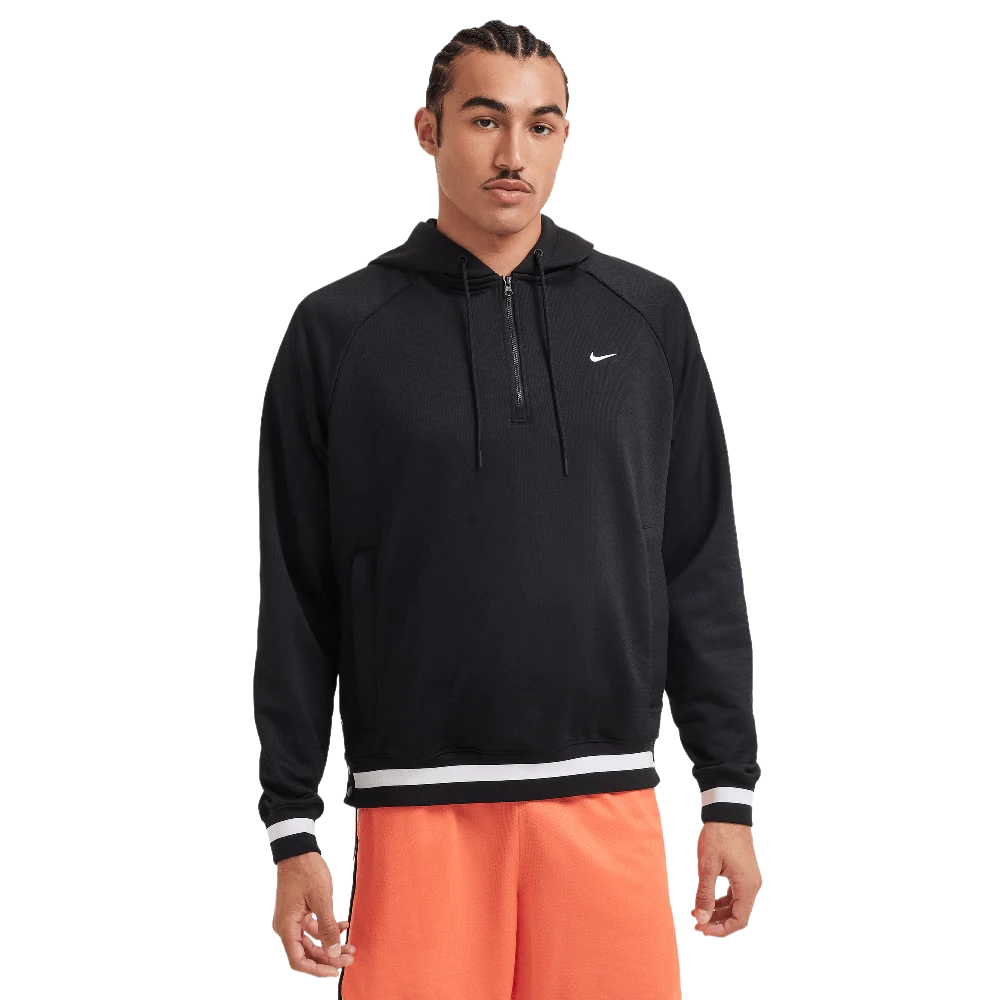 Nike DNA Men's Therma-FIT 1/4-Zip Basketball Hoodie Black/White
