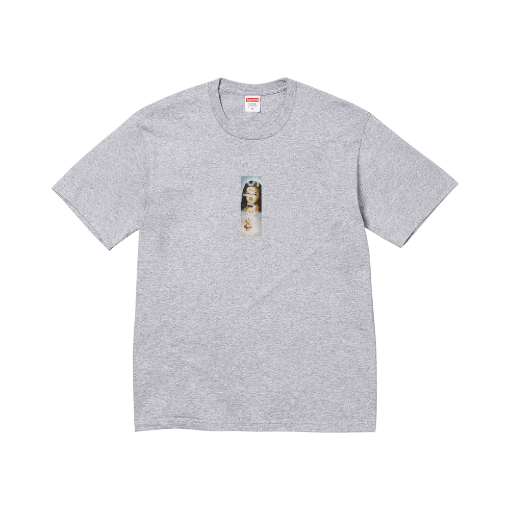 Supreme Prayer Card Box Logo Tee 'Heather Grey'