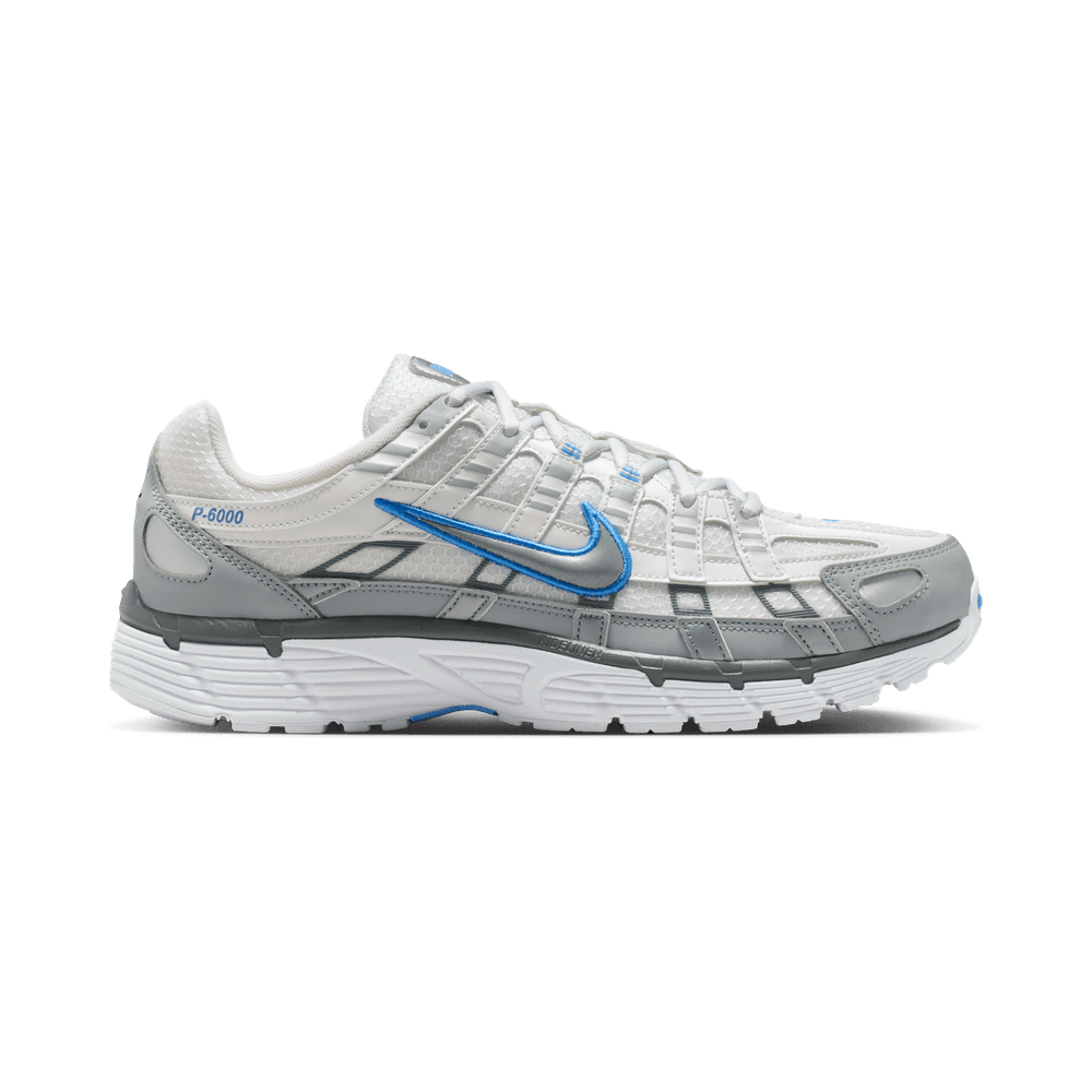 Nike P-6000 White Metallic Silver Blue