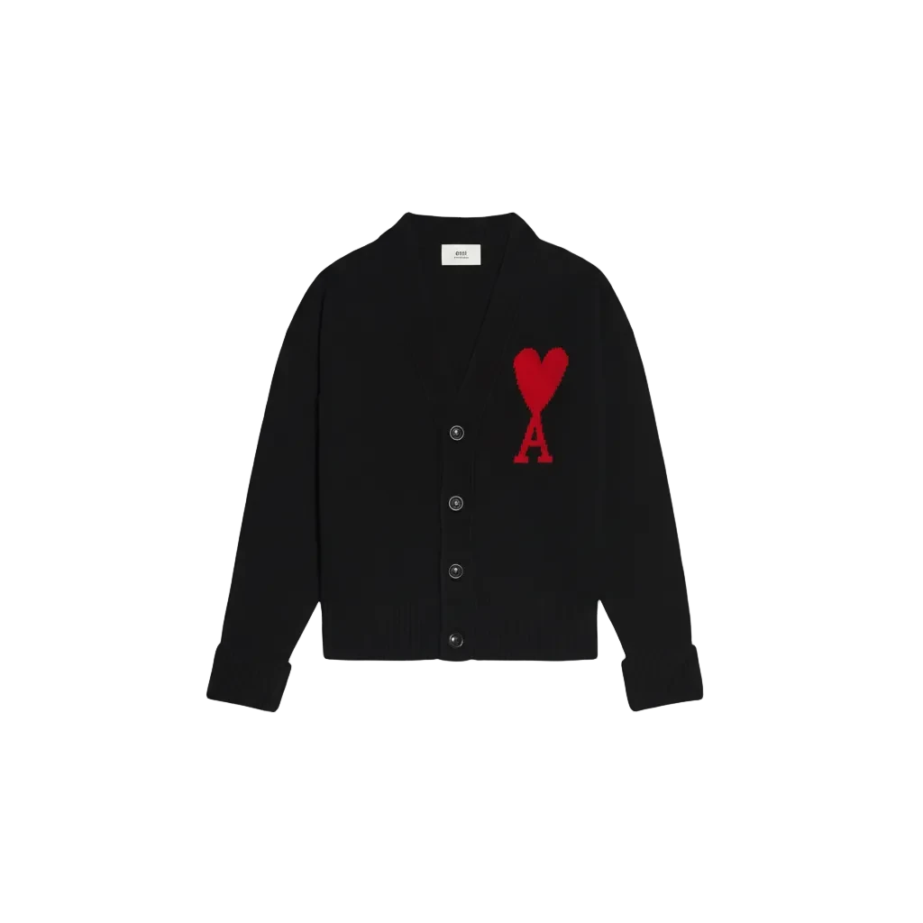 Ami De Coeur Cardigan 'Black/Red'