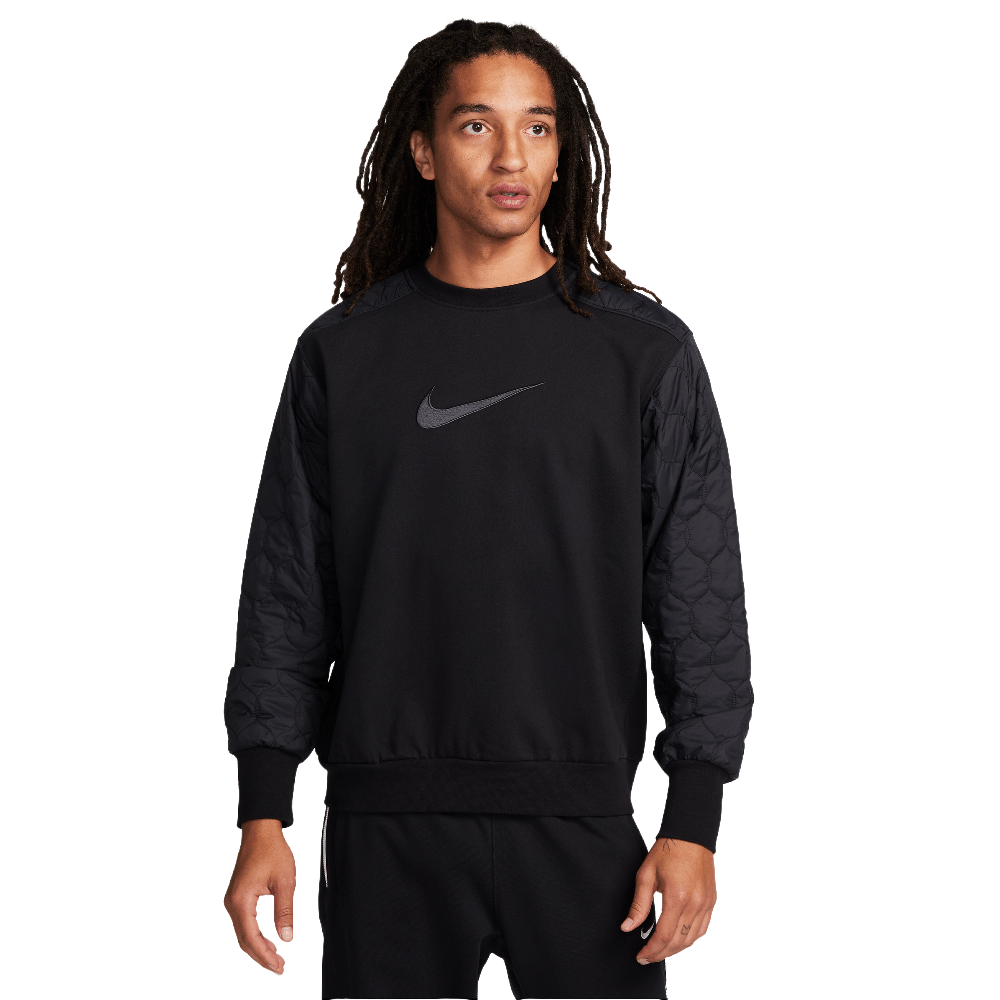 Nike Standard Issue Men's Basketball Crew-Neck Sweatshirt Black/Anthracite