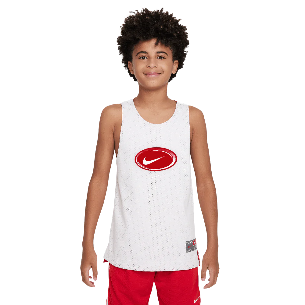 Nike Culture of Basketball Older Kids' Reversible Jersey White/University Red/University Red