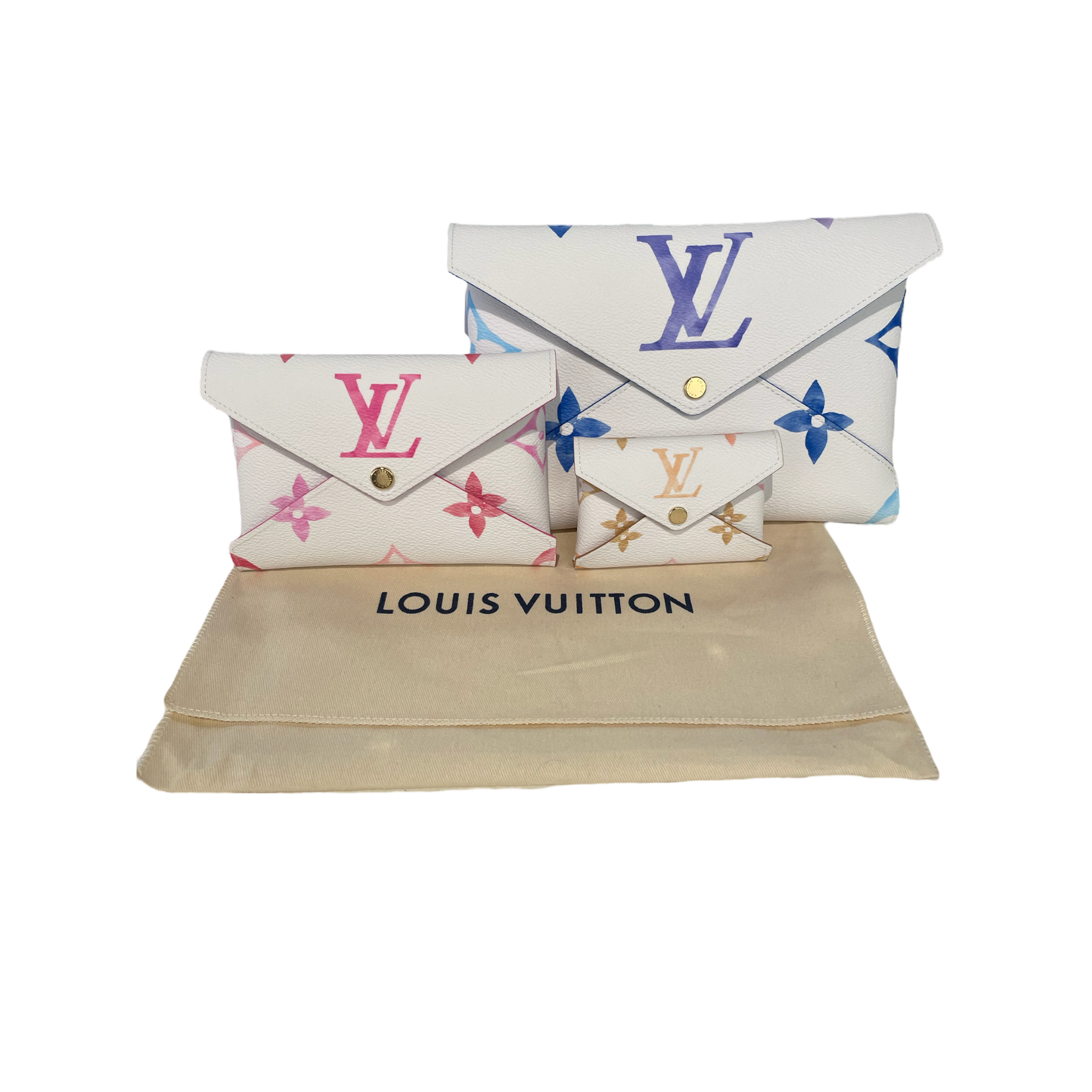 Louis Vuitton Kirigami Pochette Blue/Pink/Beige