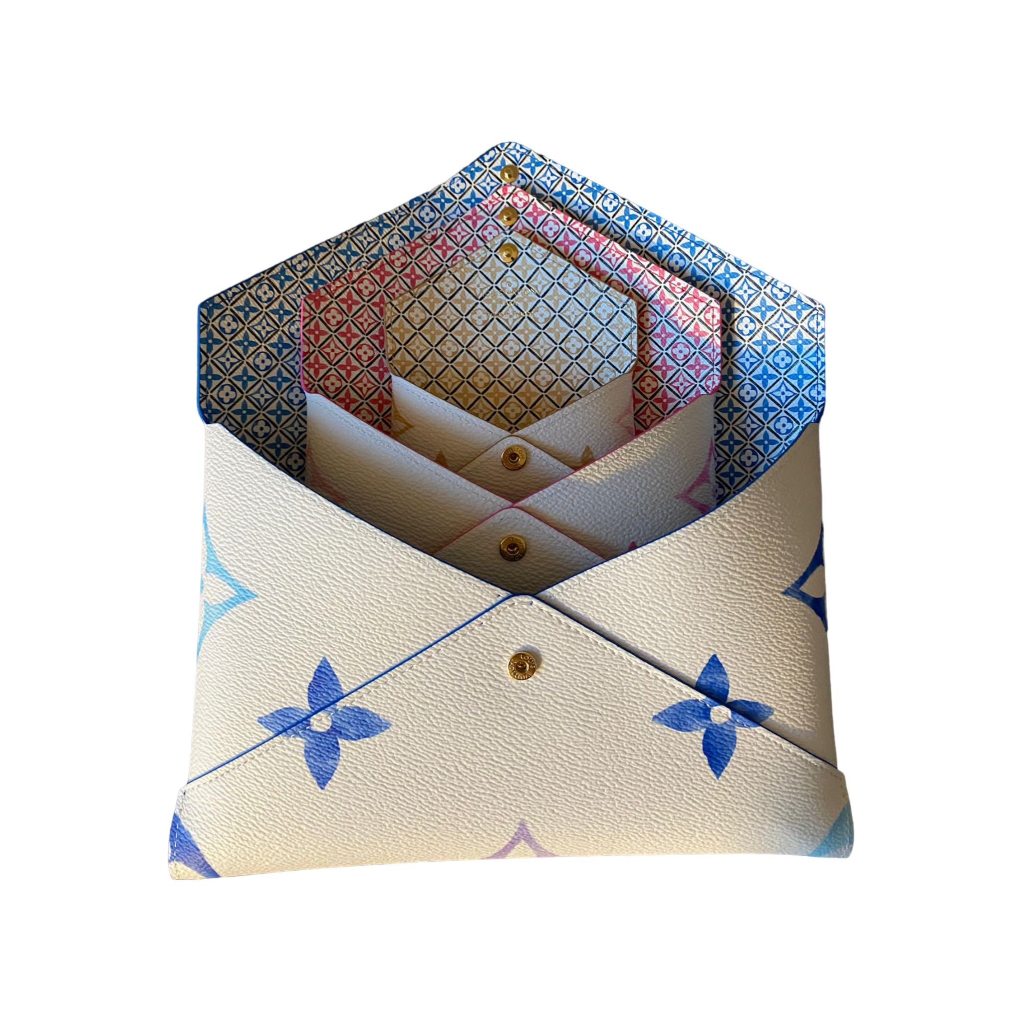 Louis Vuitton Kirigami Pochette Blue/Pink/Beige