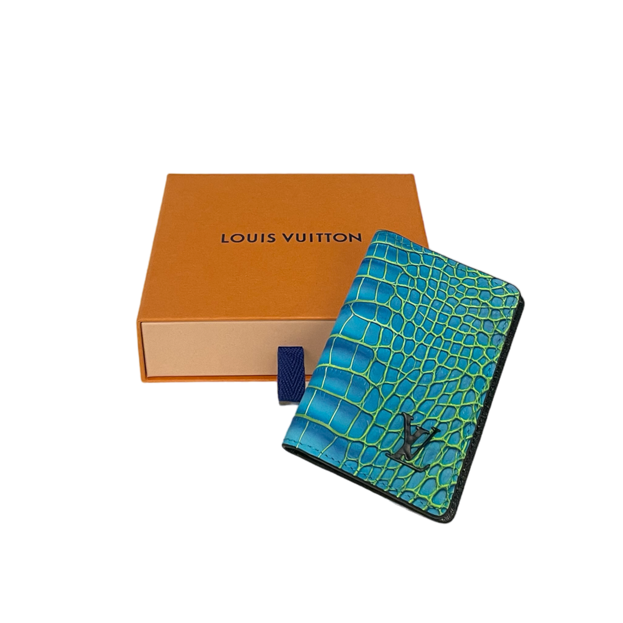 Louis Vuitton Pocket Organizer Green Alligator