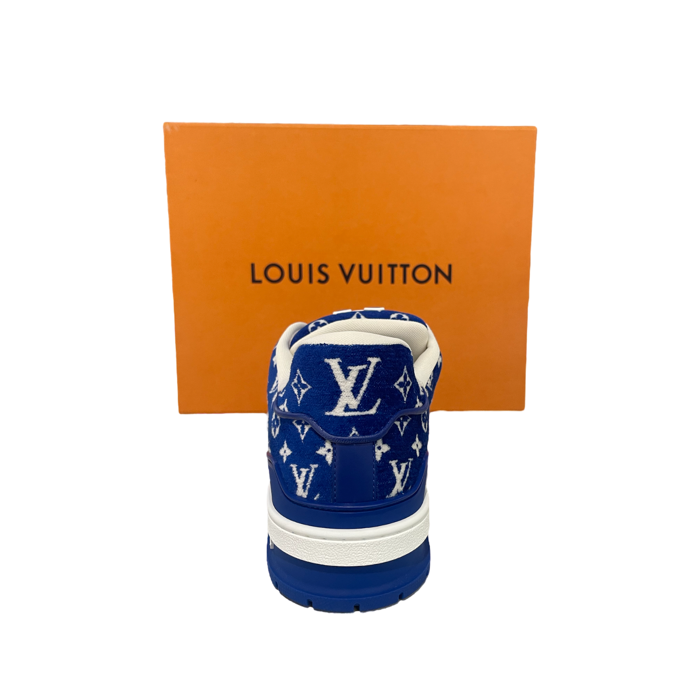 Louis Vuitton Trainer Blue Monogram Textile - Store Exclusive