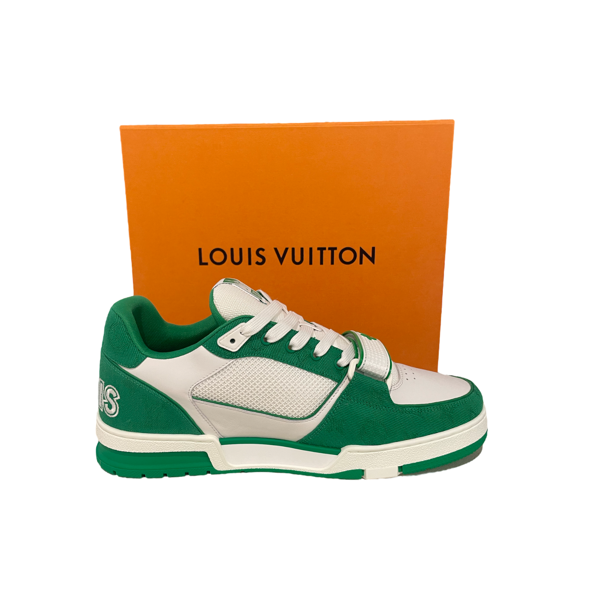 Louis Vuitton Trainer Green Monogram Denim