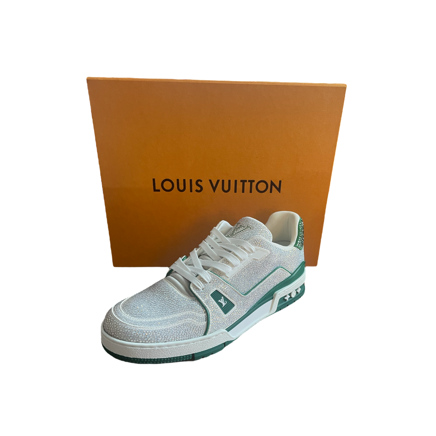 Louis Vuitton Trainer Green Strass VIC Only - Store Exclusive