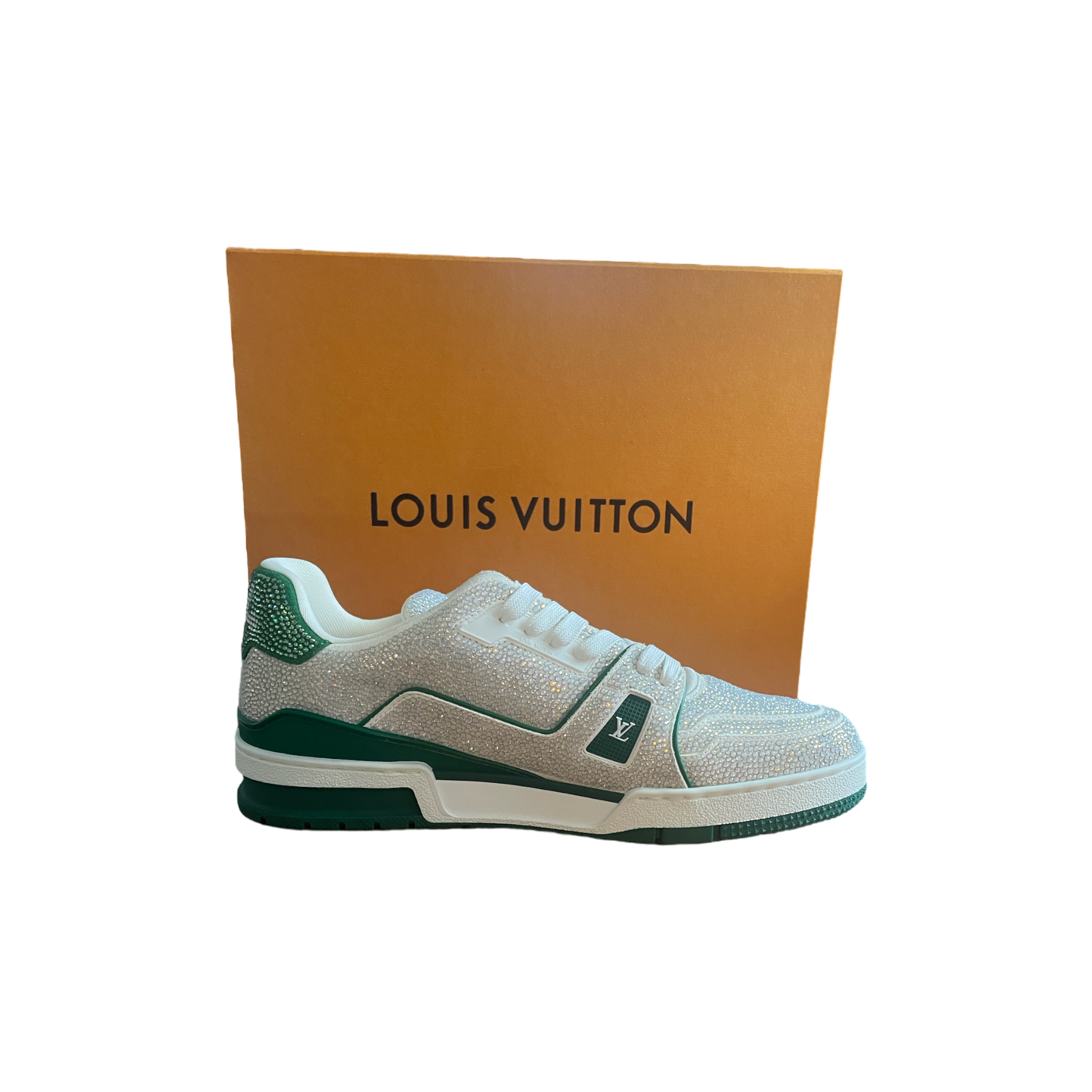 Louis Vuitton Trainer Green Strass