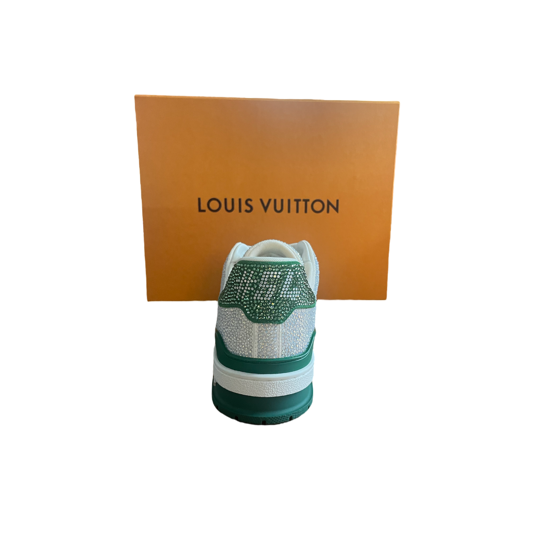 Louis Vuitton Trainer Green Strass