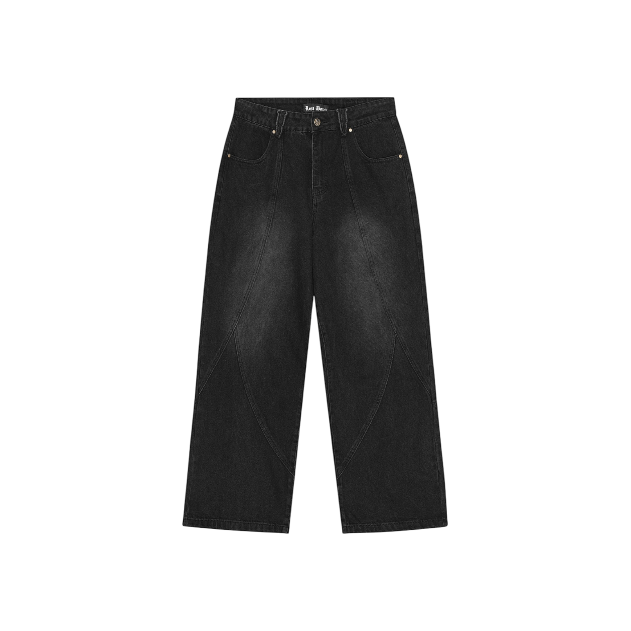 OUTERSEAM LOGO JEANS - STONEWASHED BLACK