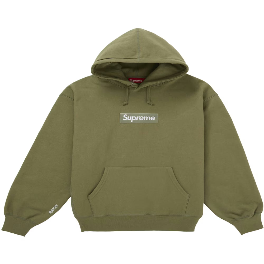 Supreme Box Logo Hooded Sweatshirt (FW25) Light Olive