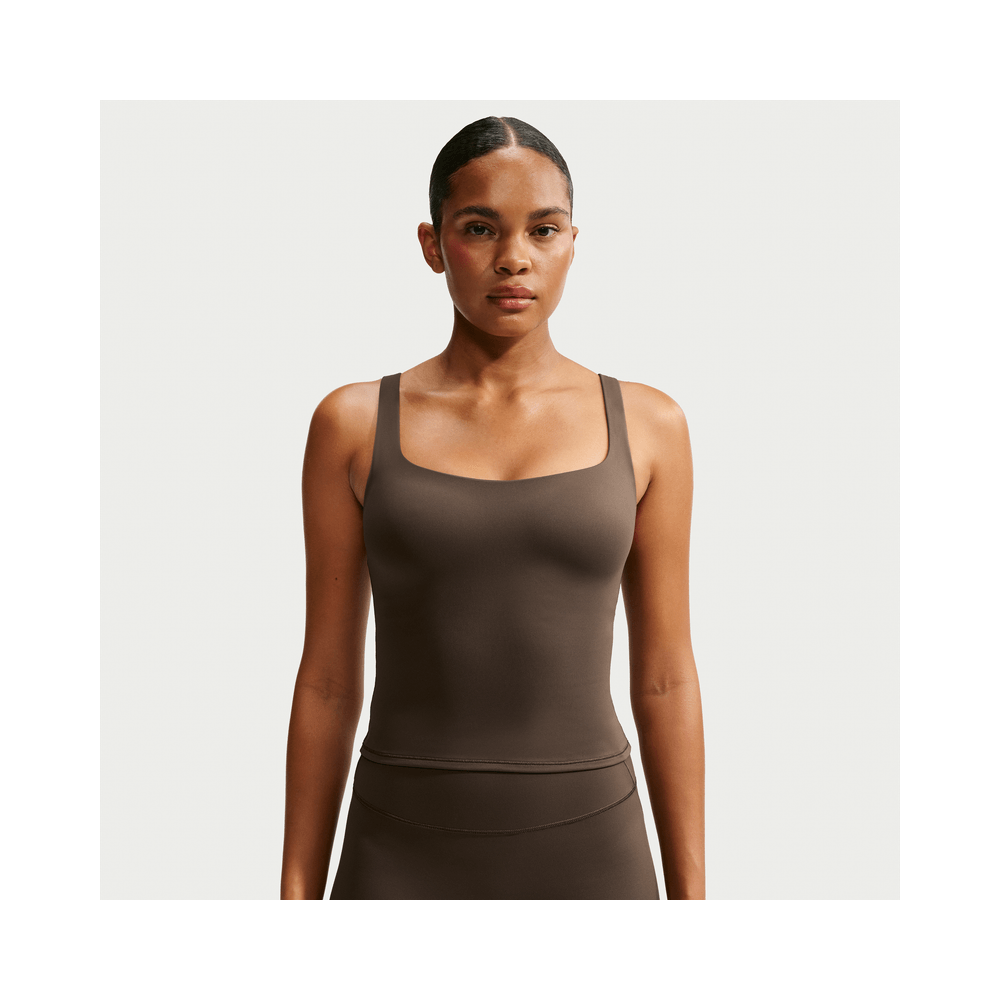 NikeSKIMS Matte Women's Square-Neck Tank NSKM Dark Sepia/NSKM Dark Sepia