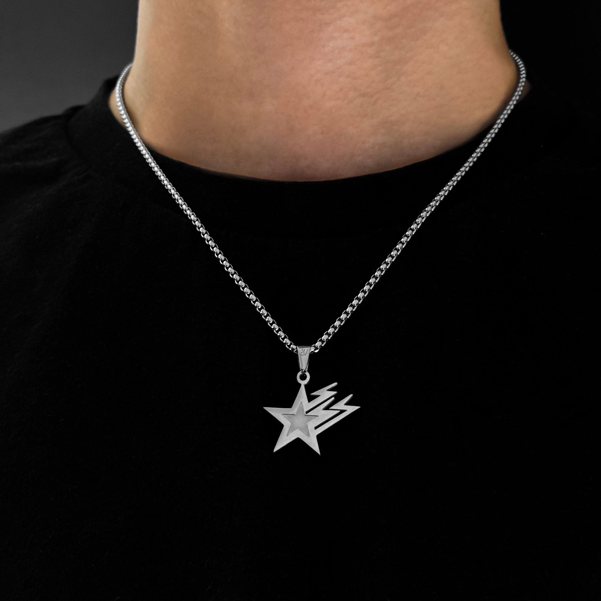Galaxy Star Box Kette - Silber (2,5mm) - Ketten mit Anhänger - 50cm / 20'' - JVillion®