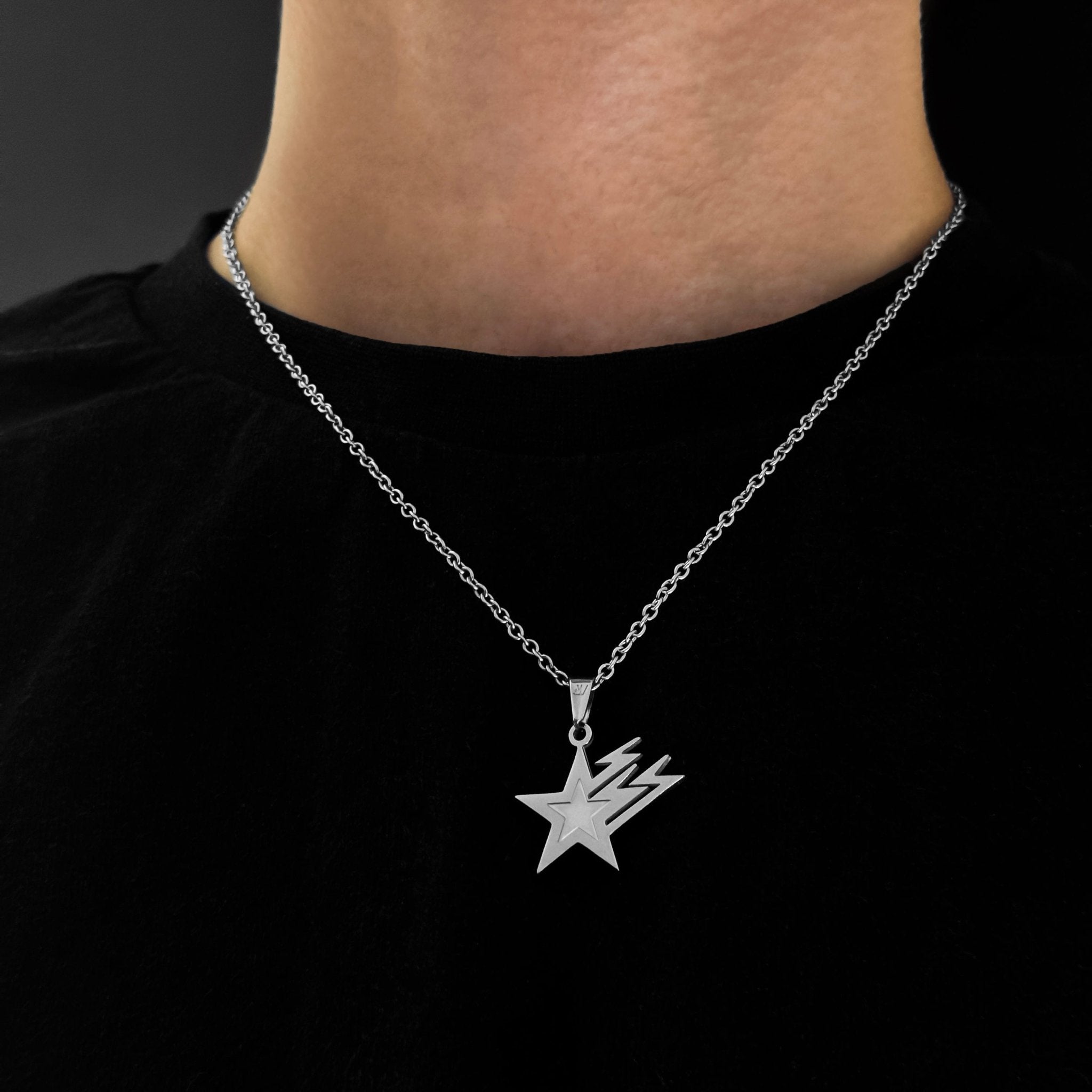 Galaxy Star Rolo Kette - Silber (2mm) - Ketten mit Anhänger - 50cm / 20'' - JVillion®