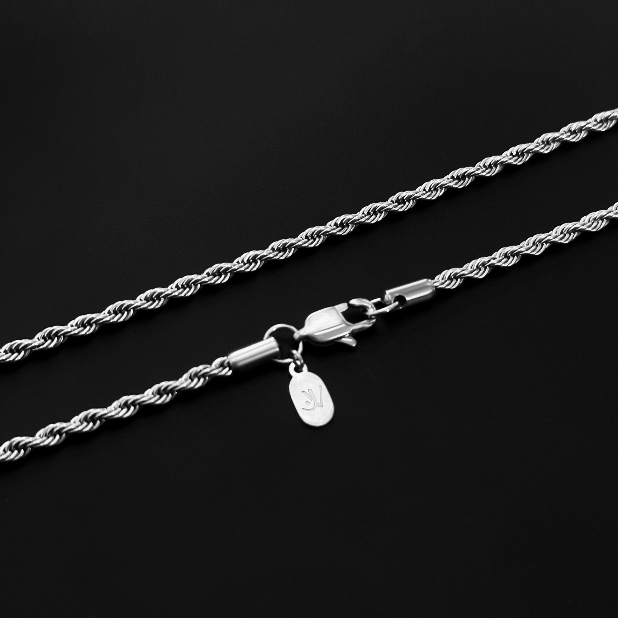 Planet Rope Kette - Silber (3mm) - Ketten mit Anhänger - 50cm / 20'' - JVillion®