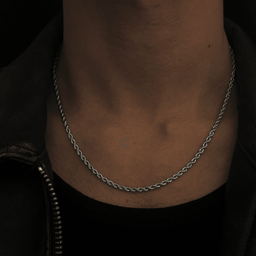 Rope Kette - Silber (3mm) - Basic Ketten - 50cm / 20'' - JVillion®
