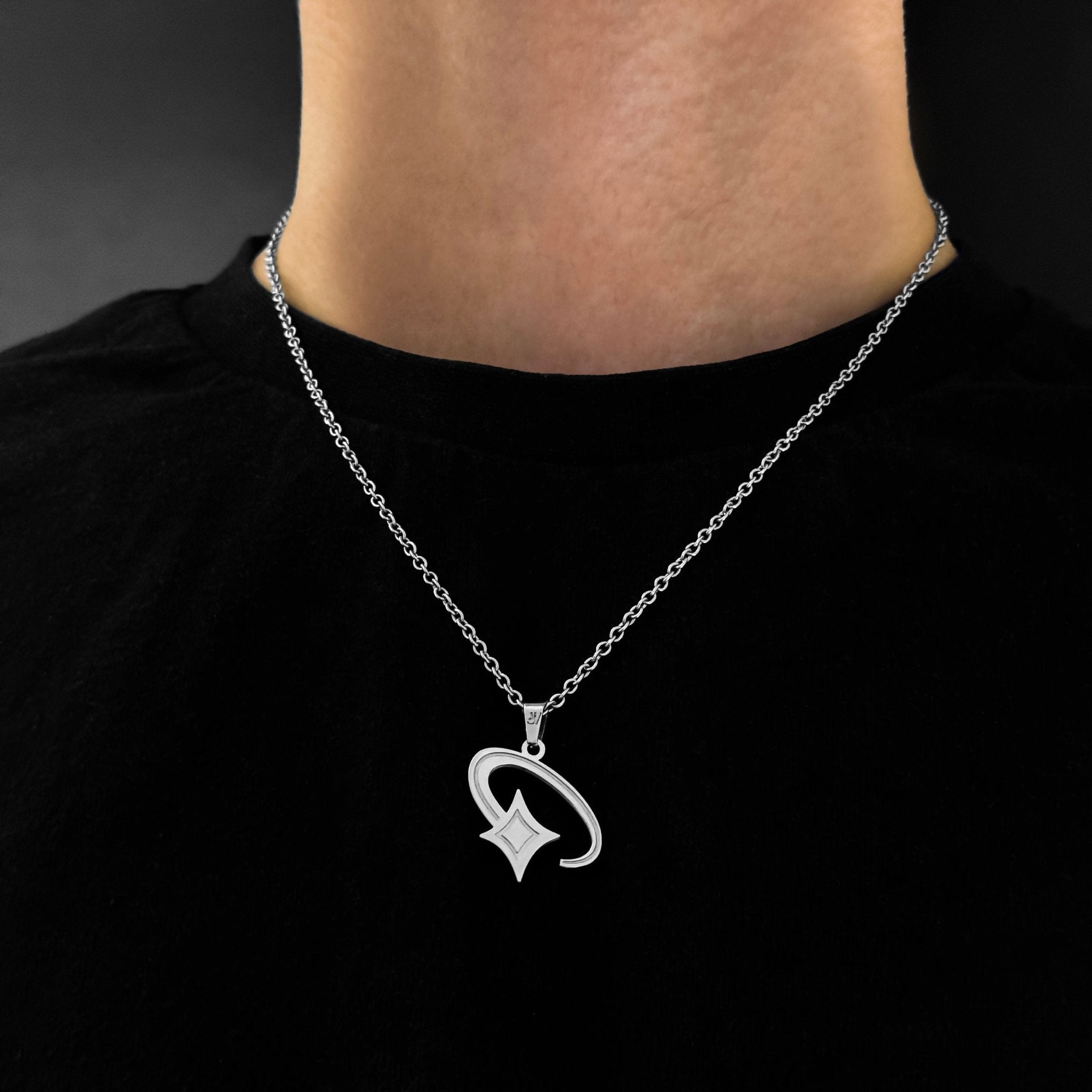 Shooting Star Rolo Kette - Silber (2mm) - Ketten mit Anhänger - 50cm / 20'' - JVillion®