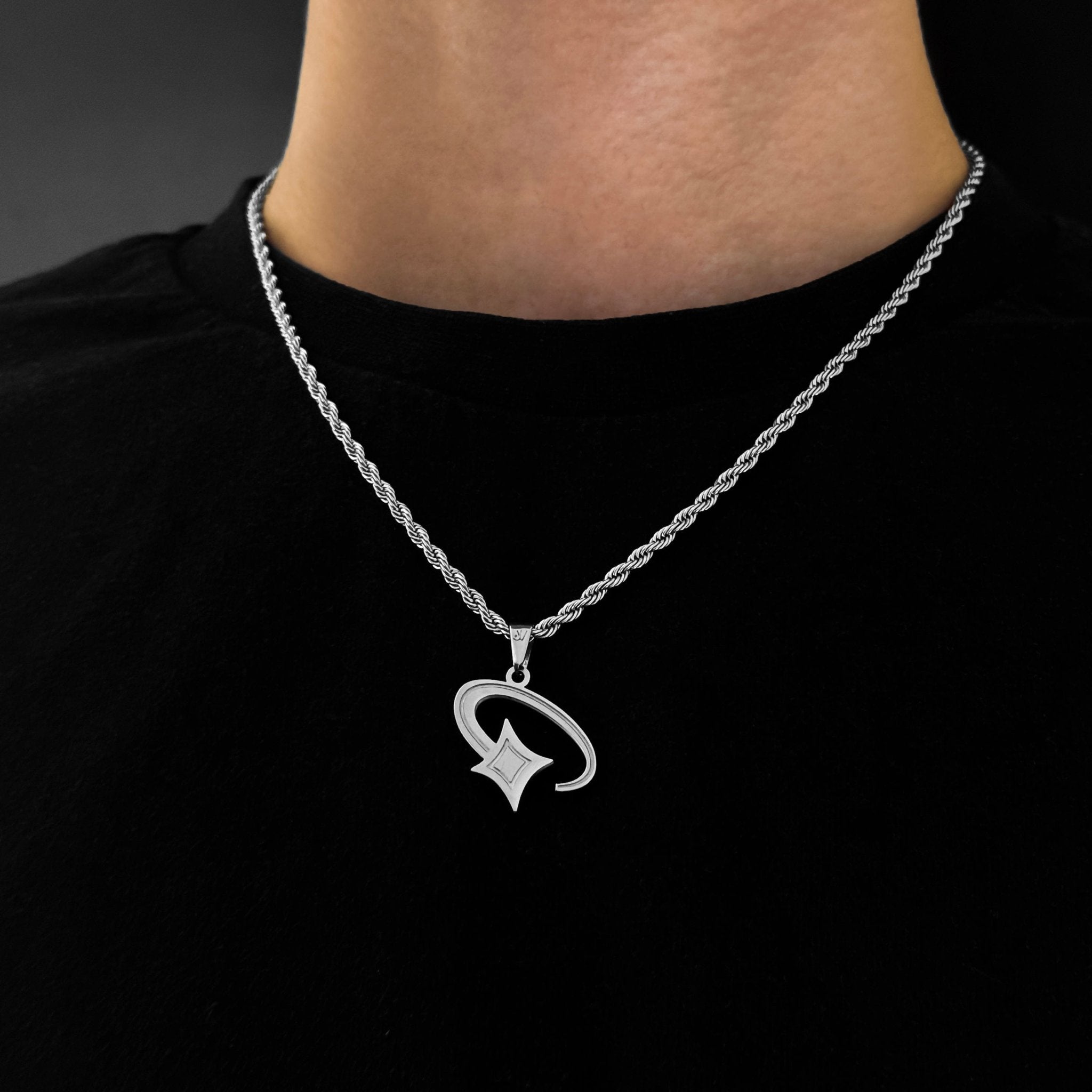 Shooting Star Rope Kette - Silber (3mm) - Ketten mit Anhänger - 50cm / 20'' - JVillion®