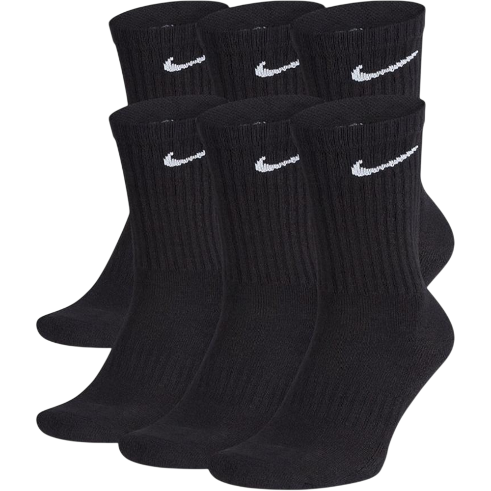 Nike Socks - Everyday Lightweight Crew Black 6-PACK
