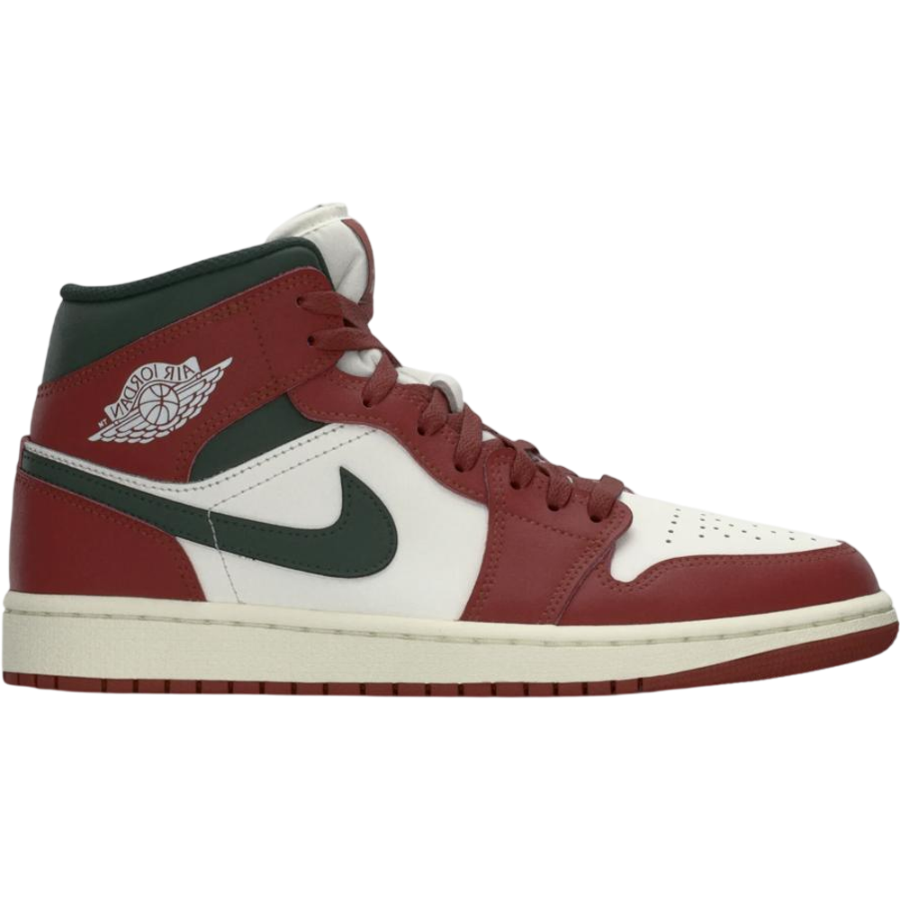 Jordan 1 Mid Redstone Midnight Green